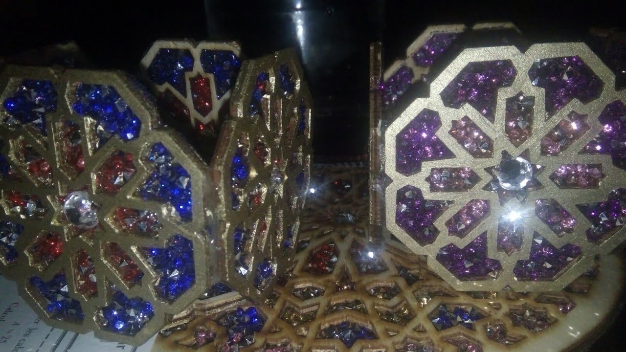 فكرة رائعة و بسيطة بخشب مزخرف بالليزر حامل الشمع  : DIY : ❤