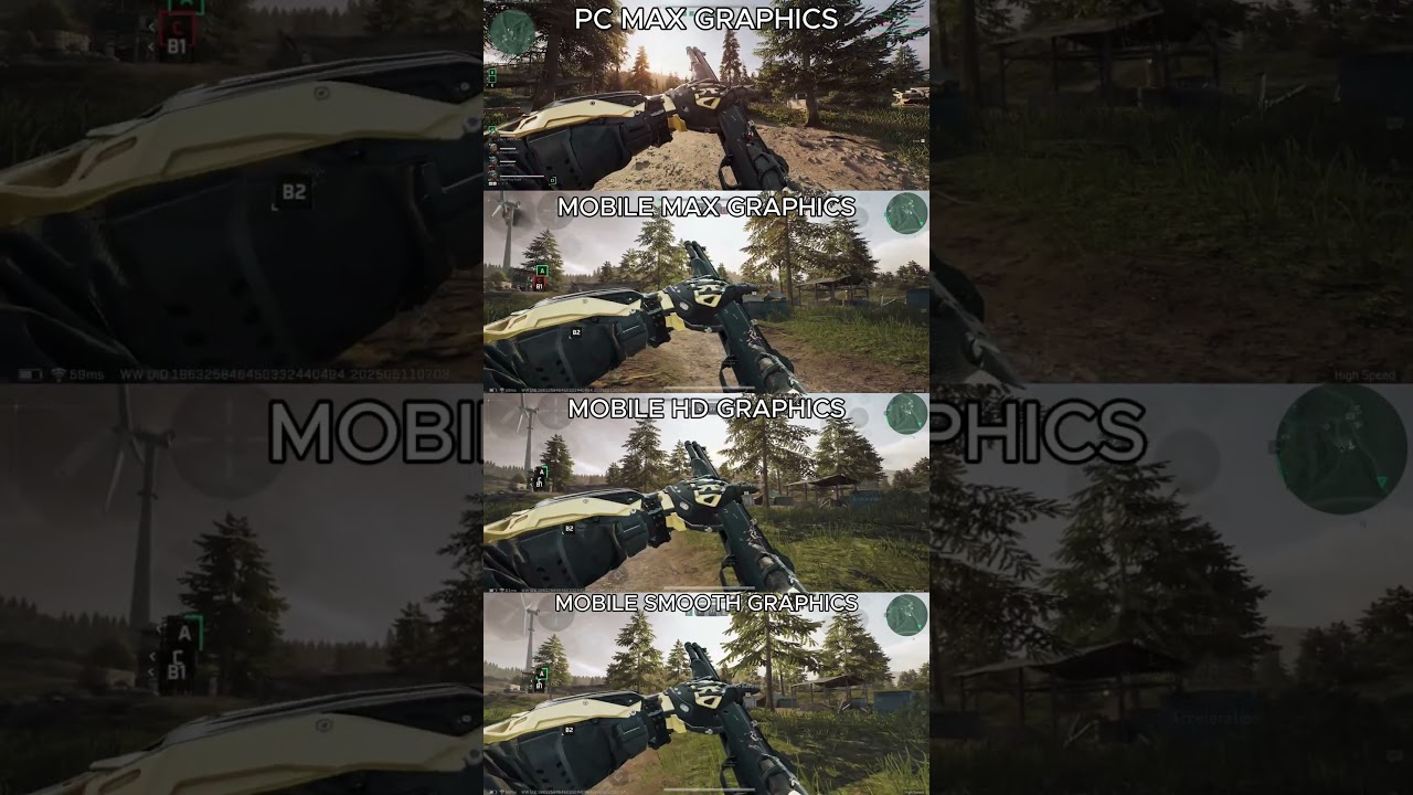 Delta Force Mobile Graphics Comparison Pc vs Mobile Trench Lines #deltaforce #warzonemobilemobile