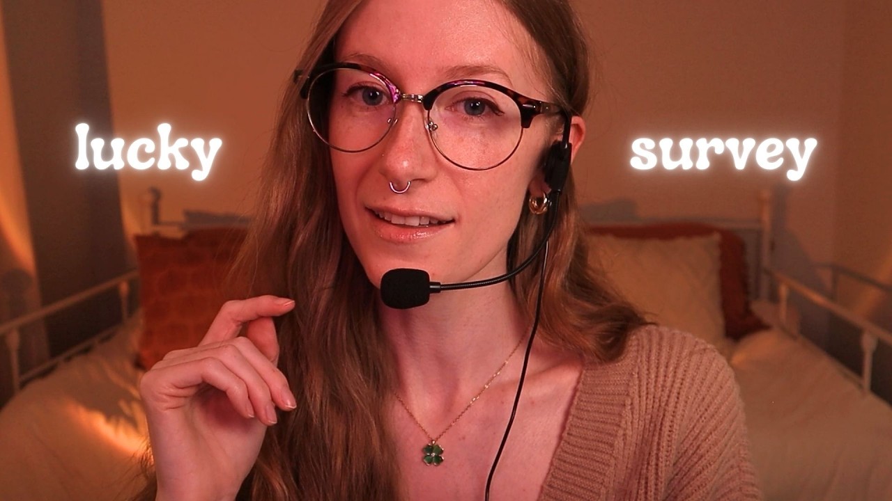 Phone survey receptionist asks you personal questions 🍀 Soft-spoken ASMR & typing sounds