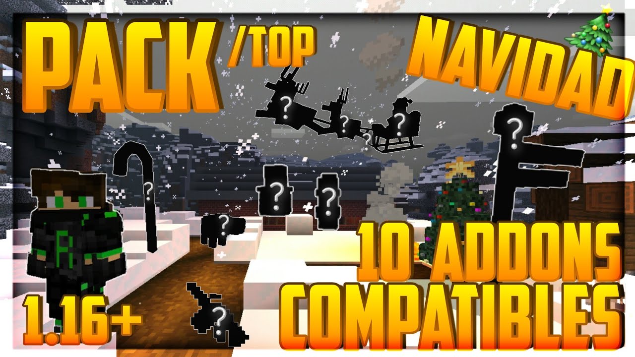 👉Pack de Addons para Minecraft Bedrock 1.16+ Navidad 🎄 | ADDONS QUE DEBES TENER EN TU MUNDO 🎅