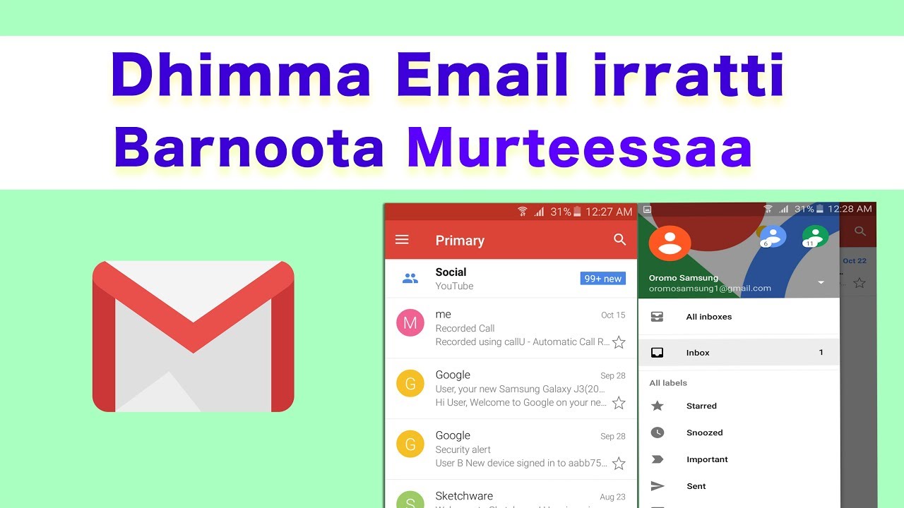 Email Haaraya Banuufi Kan namni nuuf bane baasuf (balleessuuf)