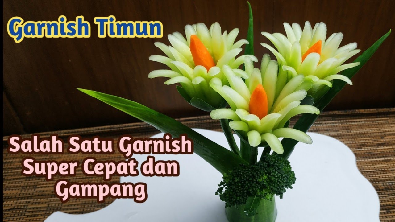 HIASAN TUMPENG INI MUDAH BANGET LOH GAES!! GARNISH TIMUN DAN WORTEL // CUCUMBER AND CARROT GARNISH
