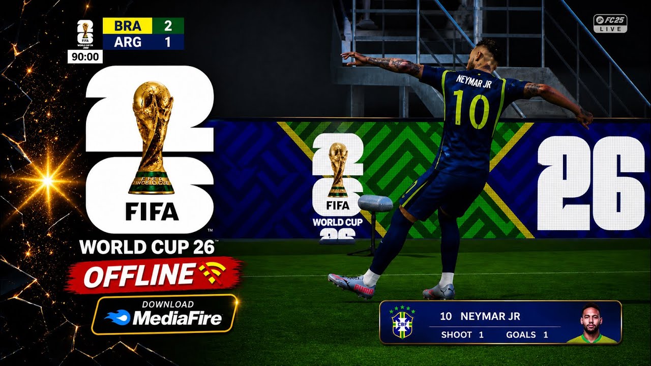  🔥 FIFA 16 Mod FC 2026 😱 Realistic Gameplay Experience | Neymar at the World Cup 🔥🔥