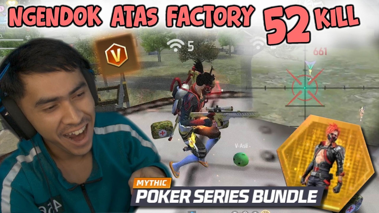 NGENDOK ATAS FACTORY 52 KILL !! REVIEW SET POKER MERAH