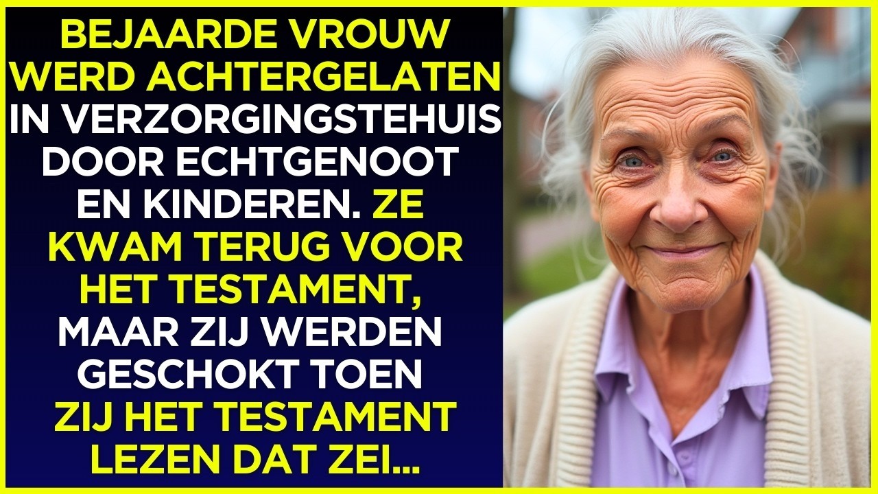 Bejaarde zieke vrouw werd achtergelaten in verzorgingstehuis door kinderen en echtgenoot