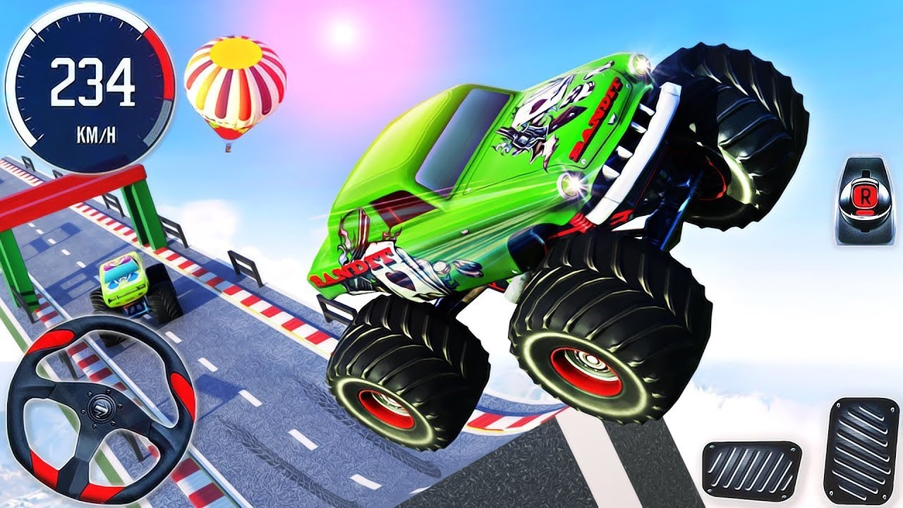 Monster Truck Mega Ramp Part - 4  Monster Truck Simulator ! Monster Truck Driving ! Monster Car 