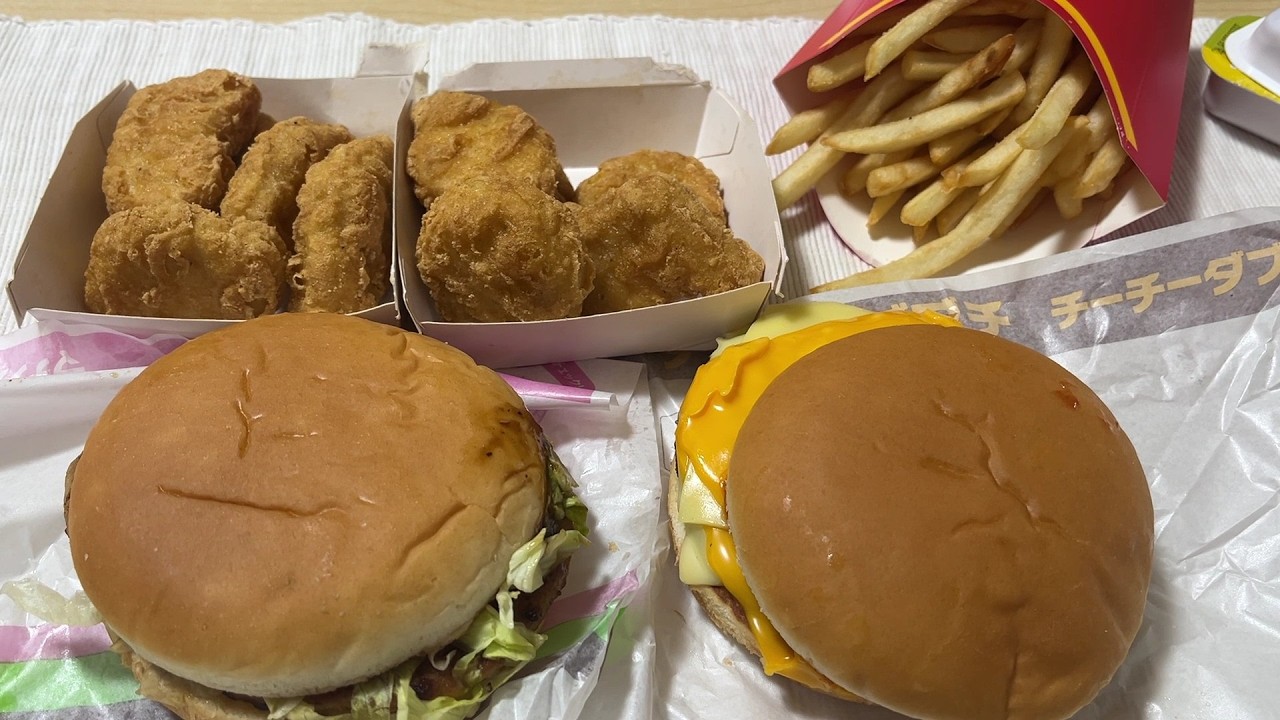 マクドナルド　マックポーク＆チーチーダブチ＆ポテナゲ（大）