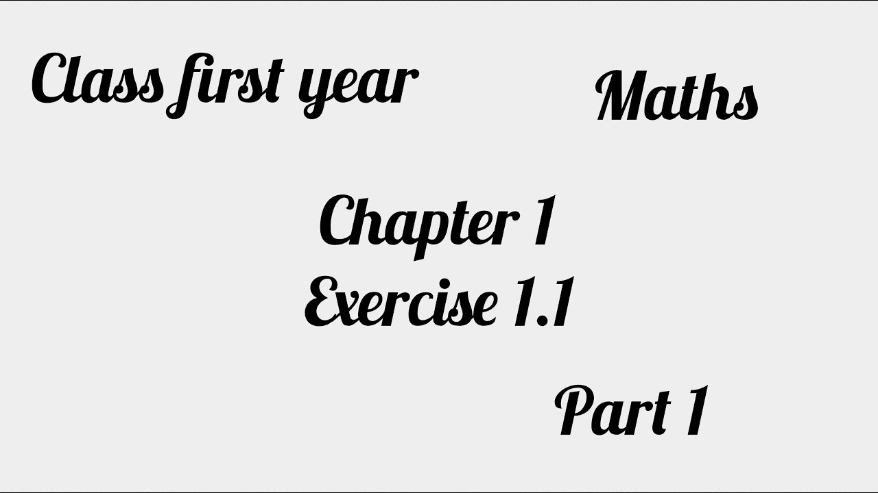 math chapter 1 exercise 1.1|first year| kpk board