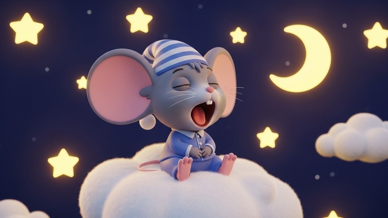 Milo the Sleepy Mouse 🐭💤 | Cute Kids Song | Gentle Bedtime Nursery Rhyme
