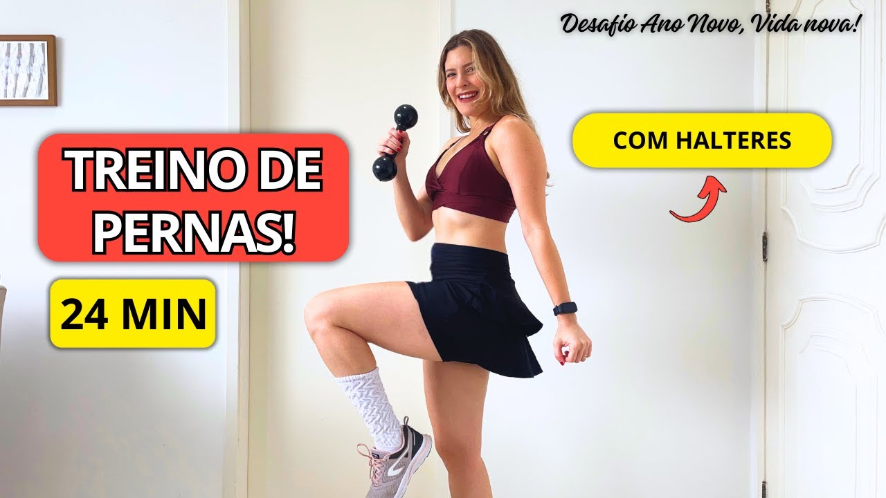 Dia 4: Treino HIIT para Glúteos e Coxas em Casa | 24 Min com pesos leves