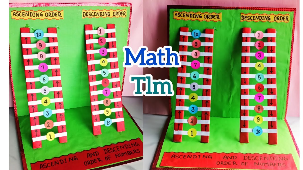 Math project for class 1/2 Math ascending and descending Order / math tlm / Math project for school 