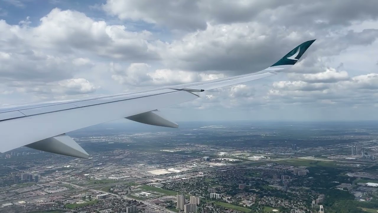 Cathay A350-1000 landing to Toronto YYZ