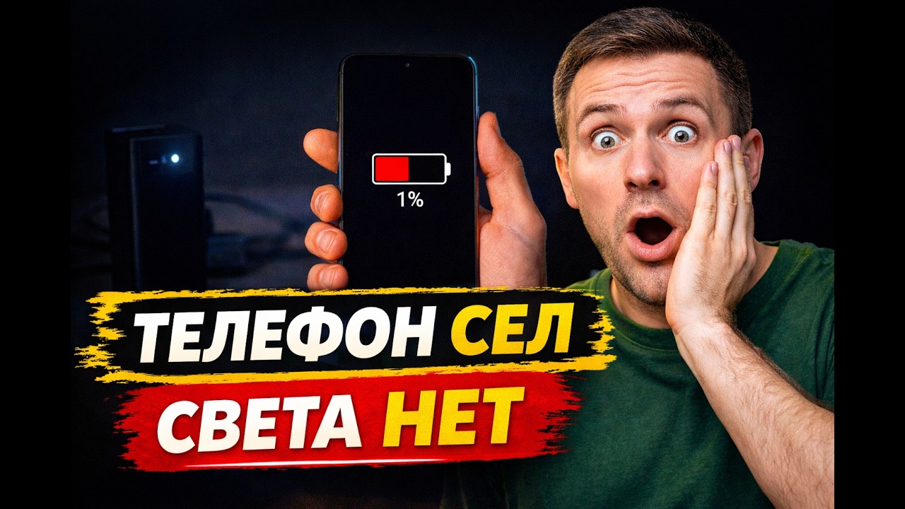 Телефон сел, а света нет? Вот как его зарядить!