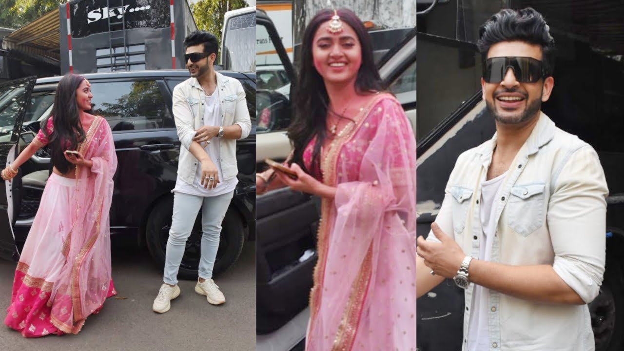 Tejasswi Prakash & Karan Kundra Spotted at Filmcity 🤩🥰💞📷