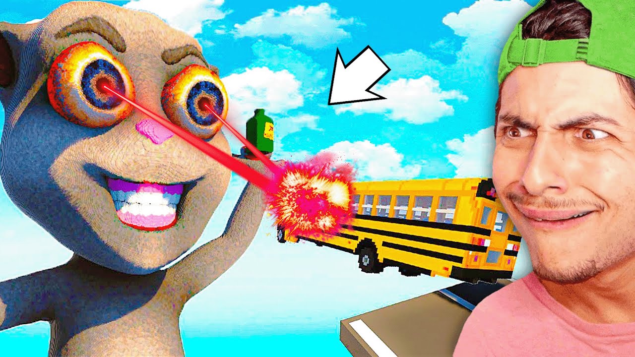 VOITURE vs MY TALKING TOM... (c'est trop bien)