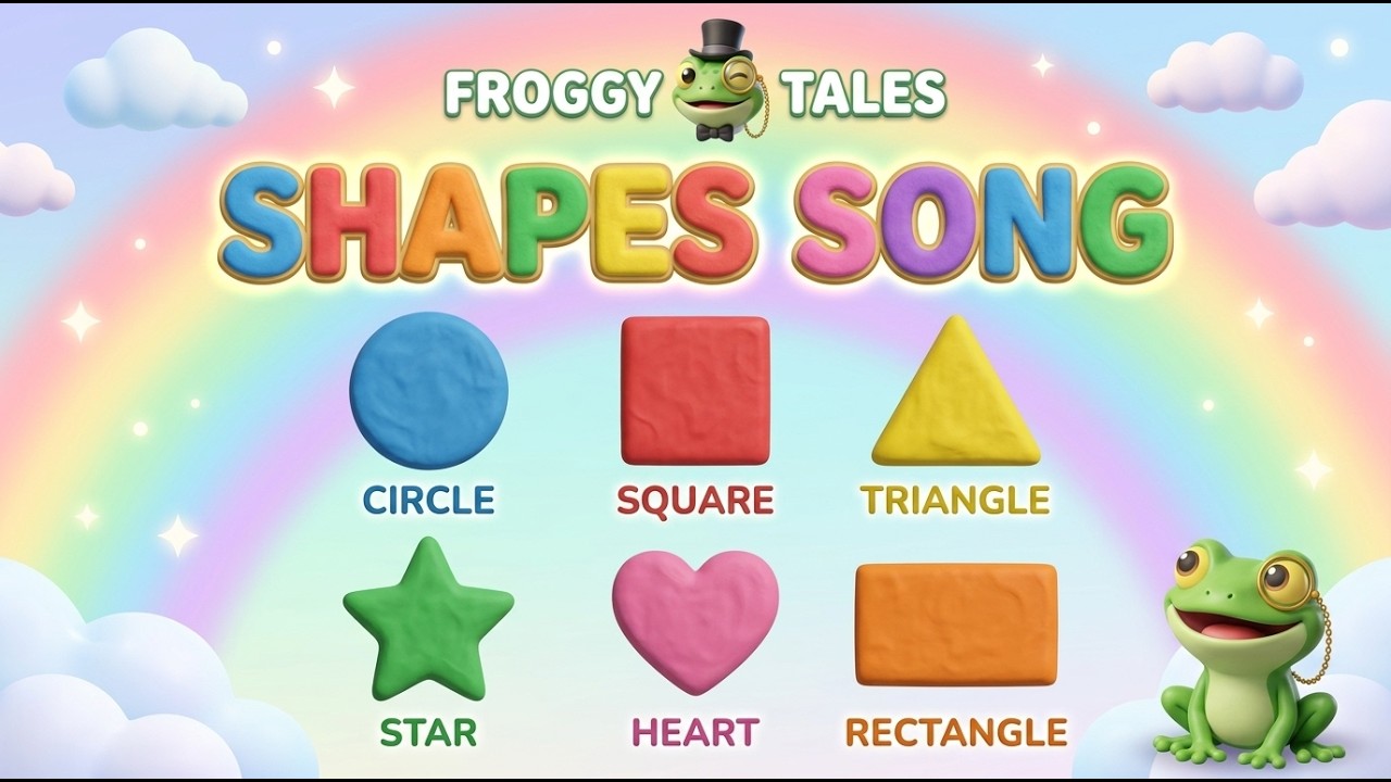 Shapes Song for Kids | Learn Shapes Poems with Fun & Music | Circle, Square, Triangle | FROGGY TALES