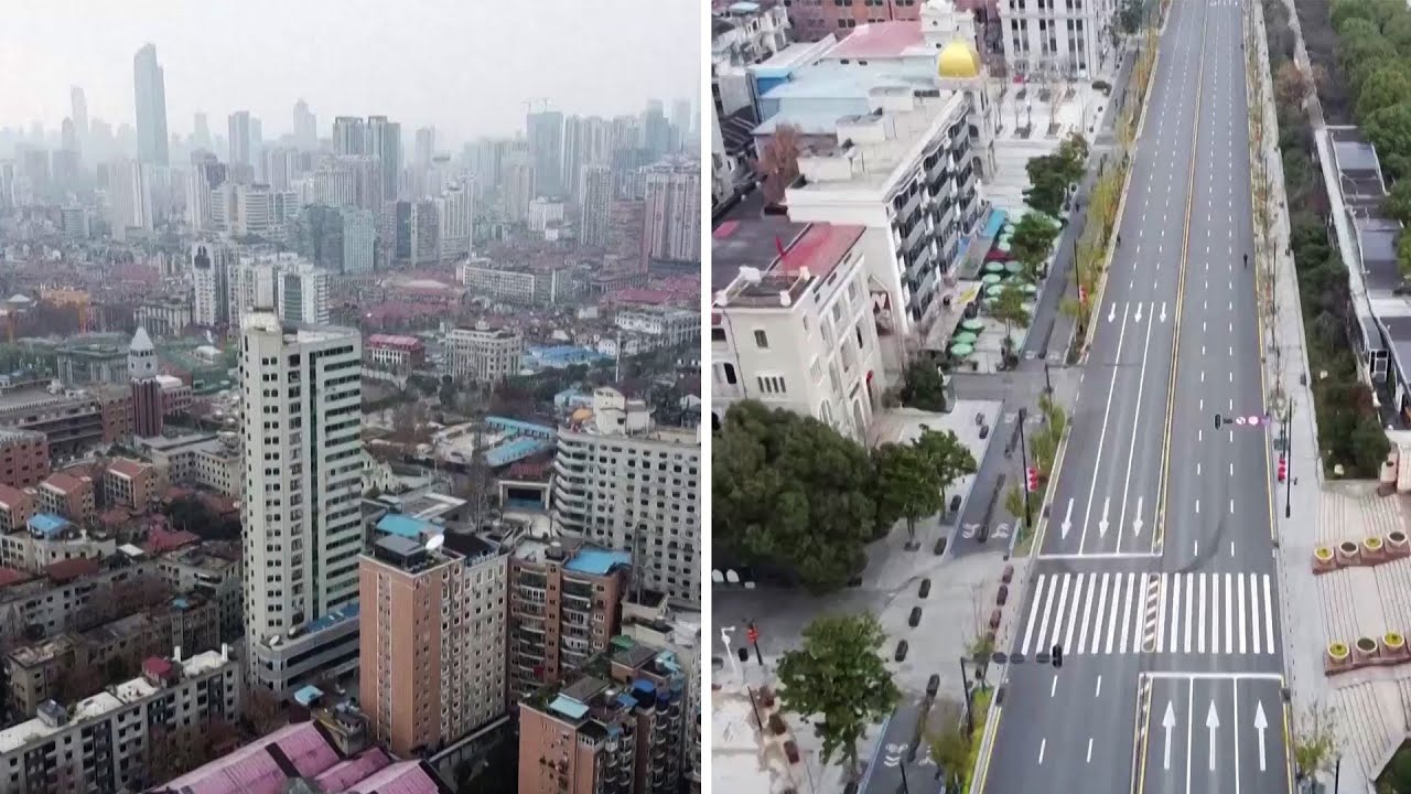 Geisterstadt Wuhan: Drohnenaufnahmen zeigen die evakuierte Viruszone