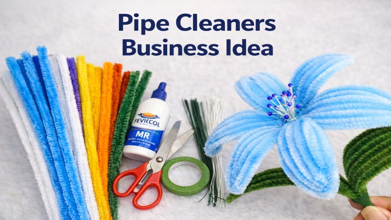 Pipe Cleaner Lily Flower DIY | Pipe Cleaner Flowers Tutorial | Small Business Craft Idea
