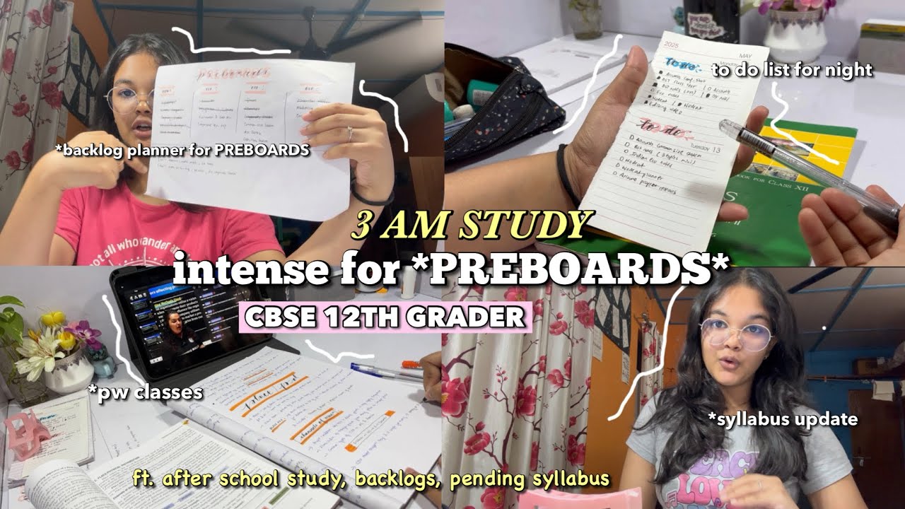 3 am study for *PREBOARDS*😭⏰ aesthetic study vlog, productive, amy&rsquo;s frame, cbse 10th grader