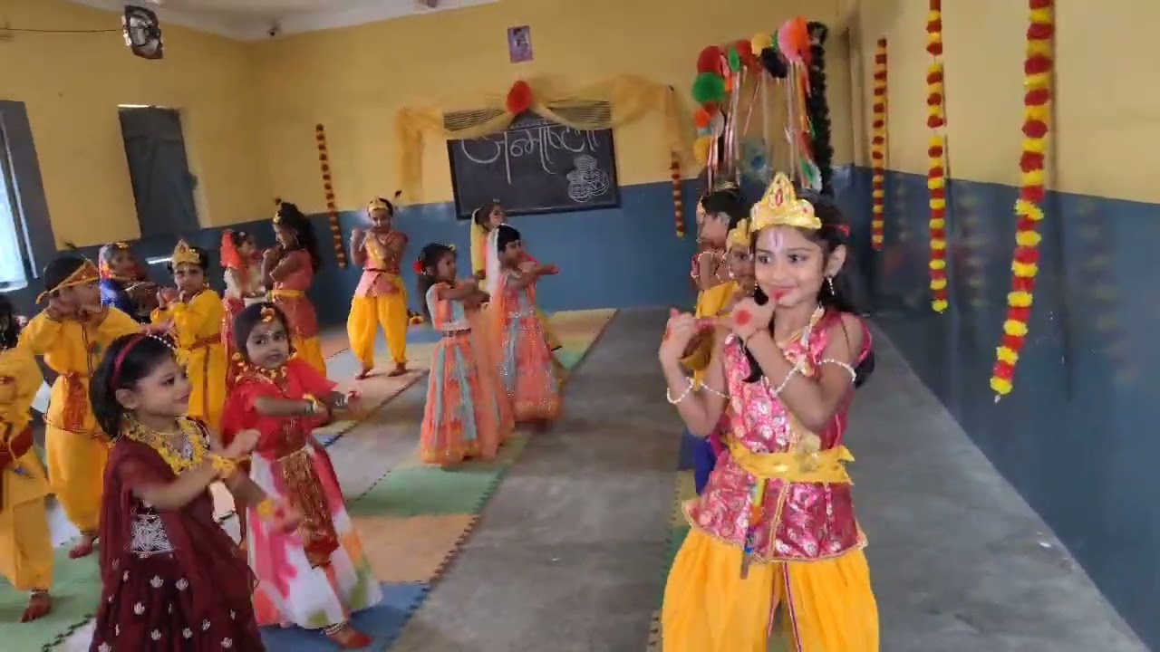 Our little champs celebrated Janmashtami with joy through dance and song.