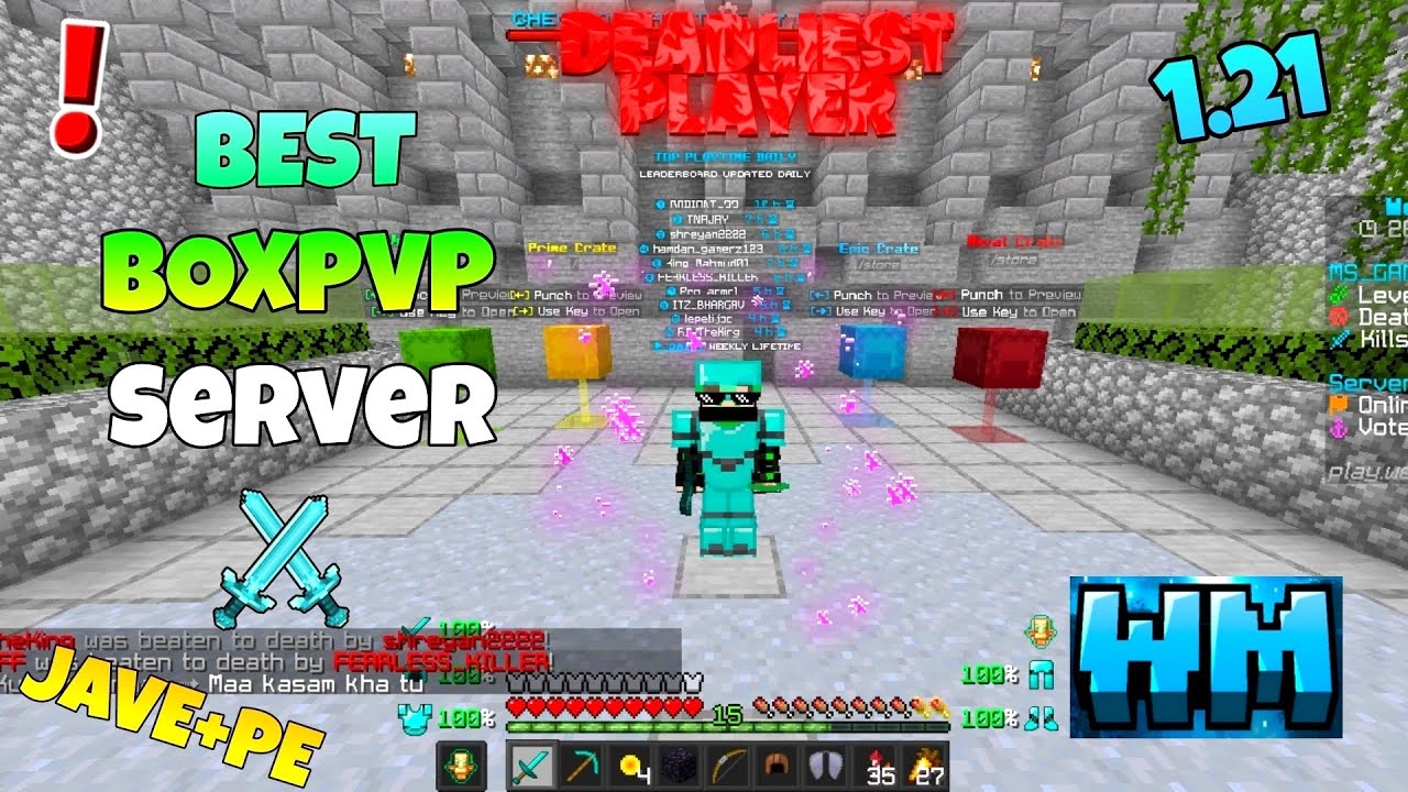 How I GET OP ARMOR In This BOXPVP SERVER | | WEAPONMC #weaponmc