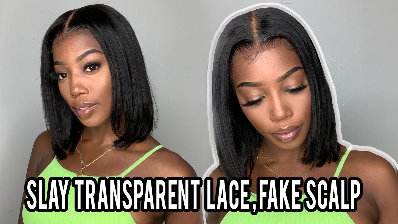How to Slay Transparent Lace Fake Scalp Summer Bob| Wig Beginner Friendly | WeQueen.com