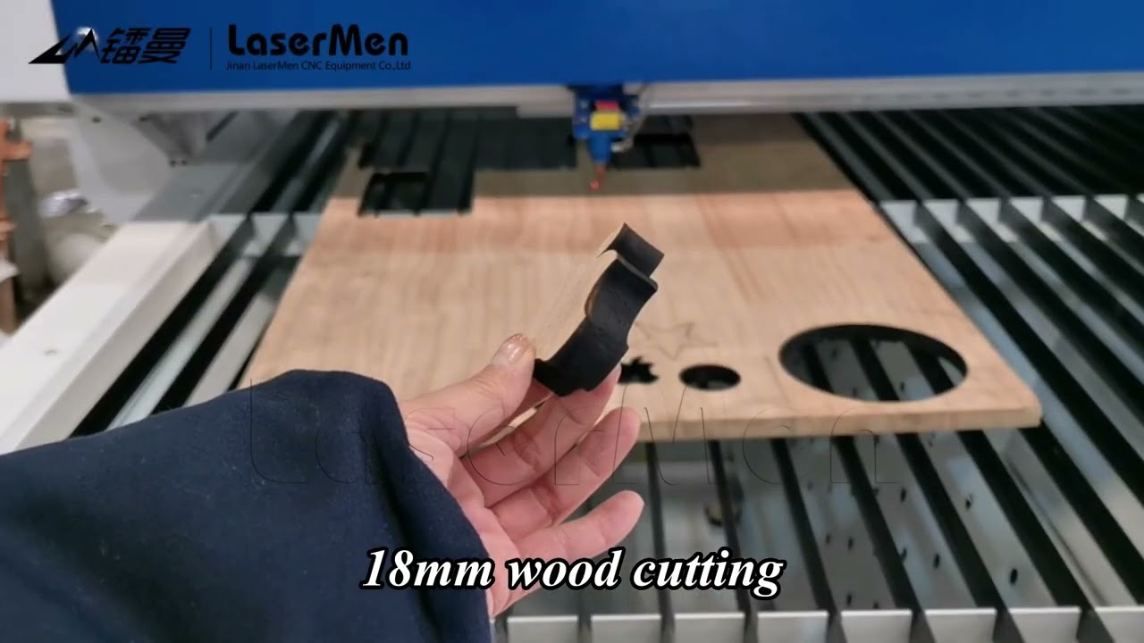 600w CO2 laser cutting machine for 18mm wood and 10mm mdf cutting