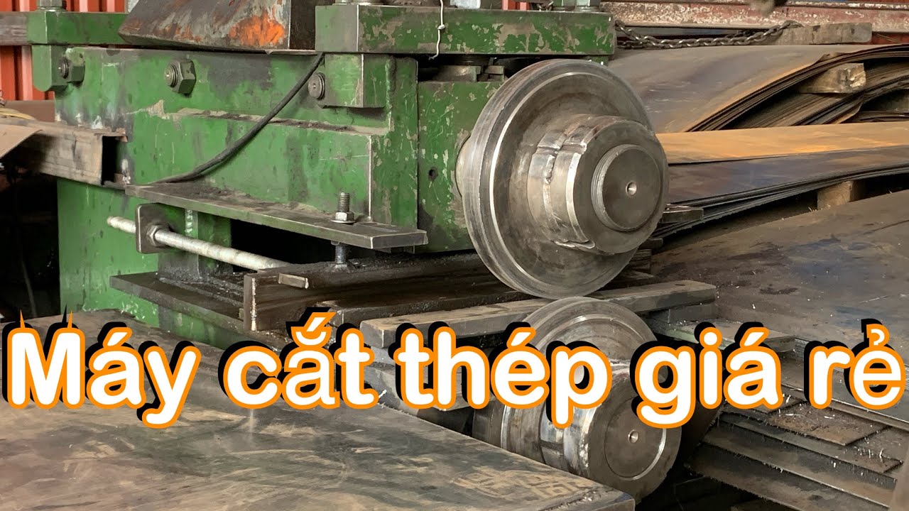 Máy cắt tôn thép dày 2 ly bằng máy hai lưỡii