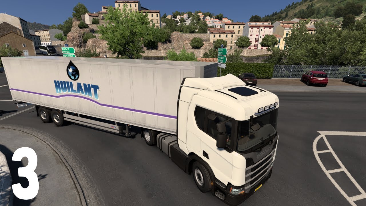 ETS2 NEW CAREER Part 3 | Ajaccio (F) - Lyon (F) - Paris (F)