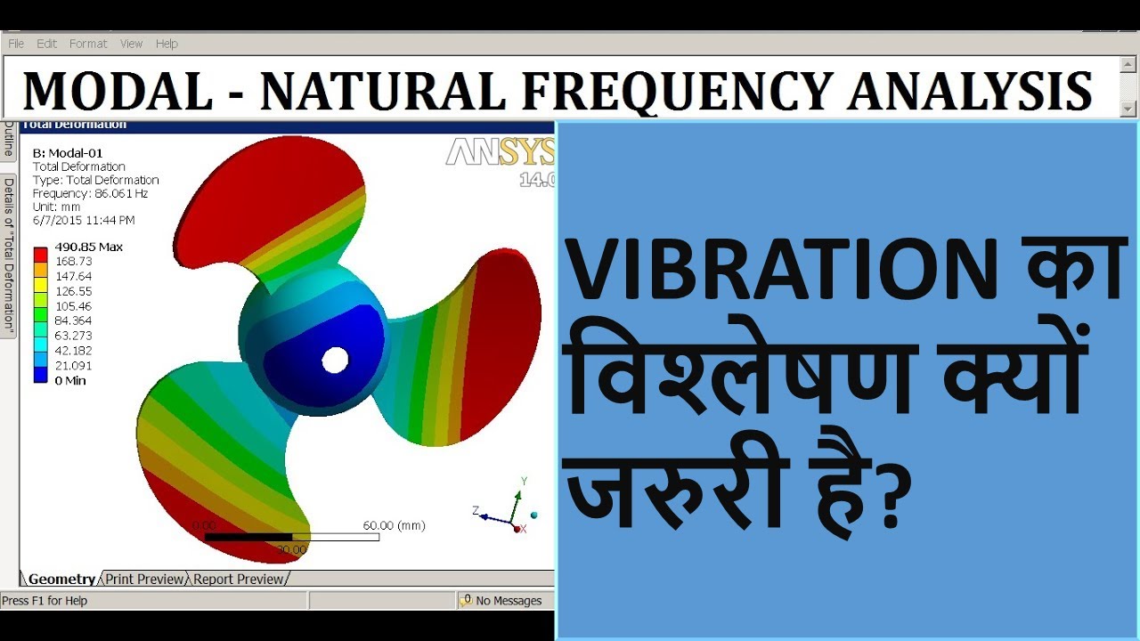 ANSYS Workbench | Vibration का विश्लेषण क्यों जरुरी है? | Modal analysis | Natural frequency | GRS |