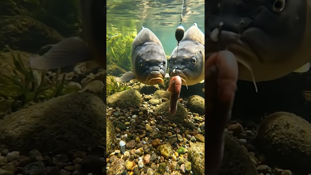 Самая осторожная рыба на свете? Посмотрите, как она осматривает наживку! 🐟 