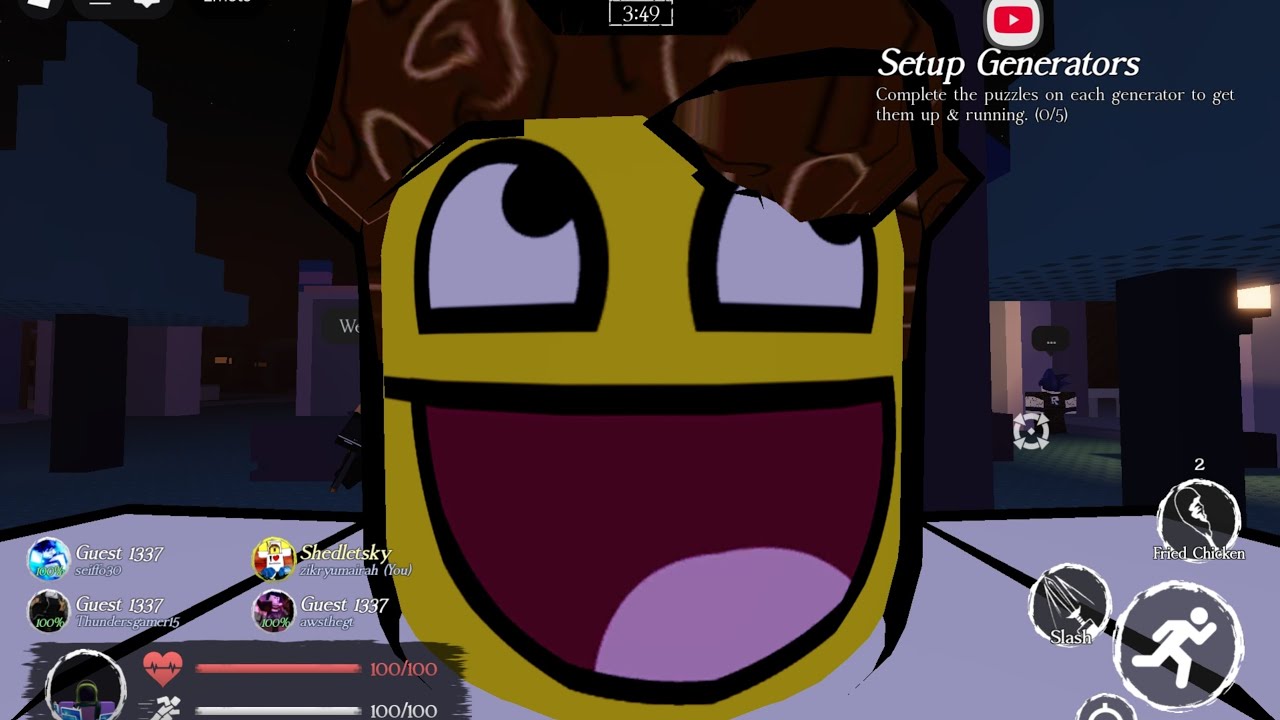 Toon shedletsky Fights against a oddly coloured red kid...