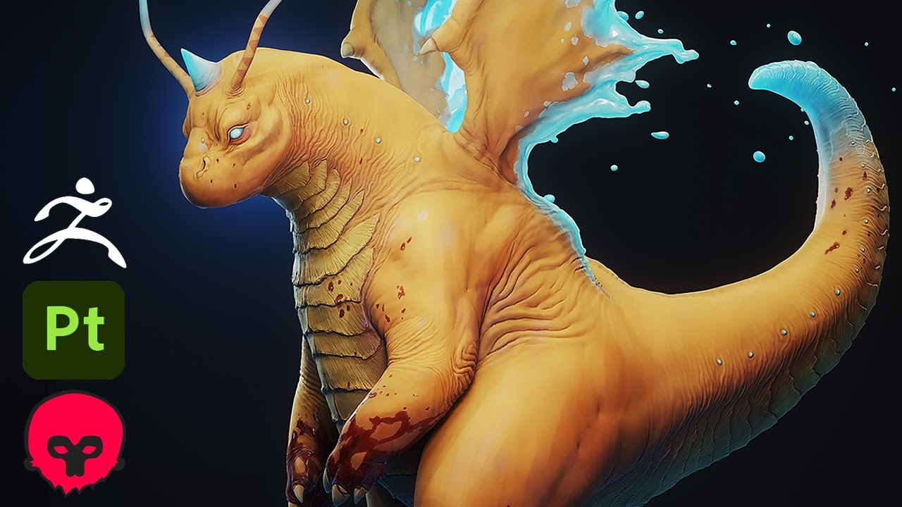How to MAKE POKEMON in ZBRUSH and SUBSTANCE PAINTER | Dragonite