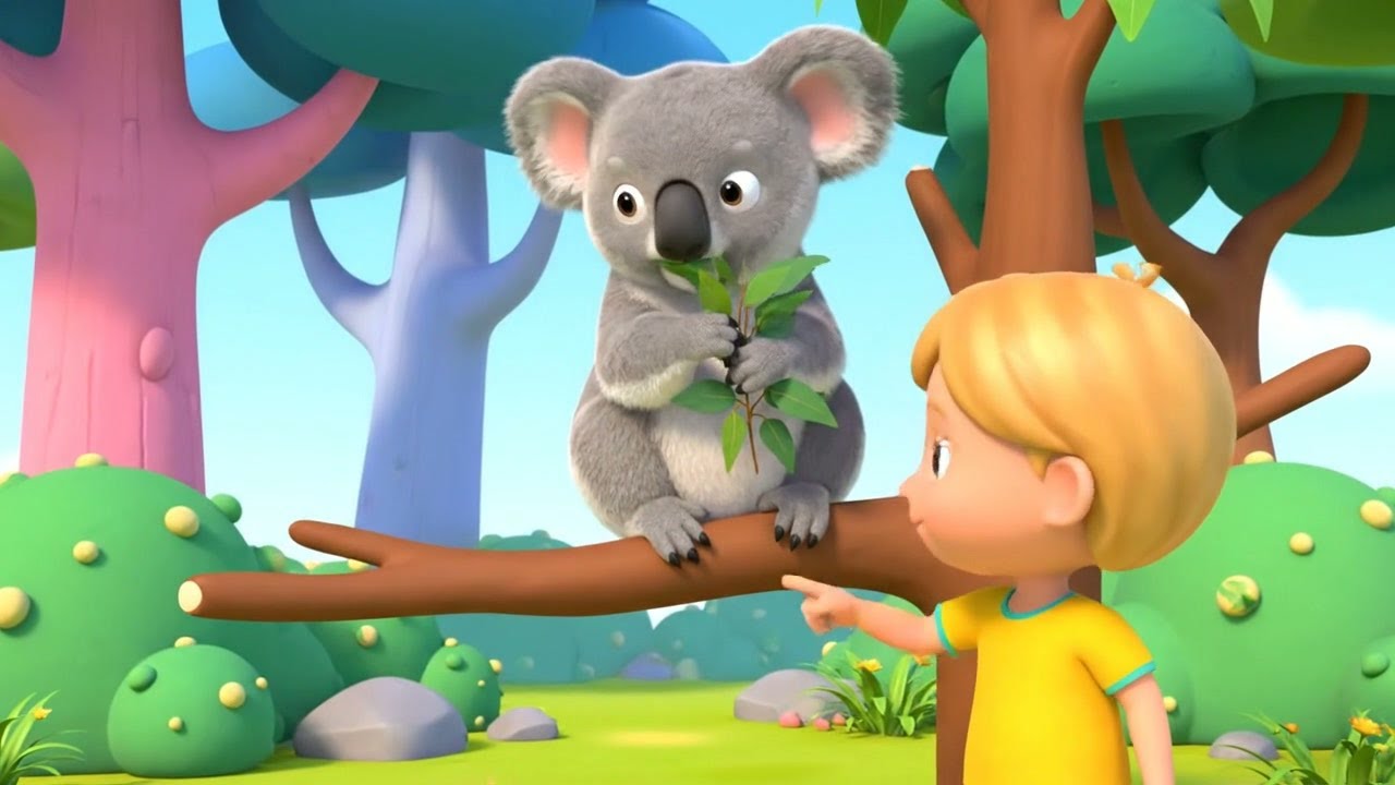 Sleepy Koala Napped on a Wobbly Tree 🐨 | Nursery Rhymes and Kids Songs