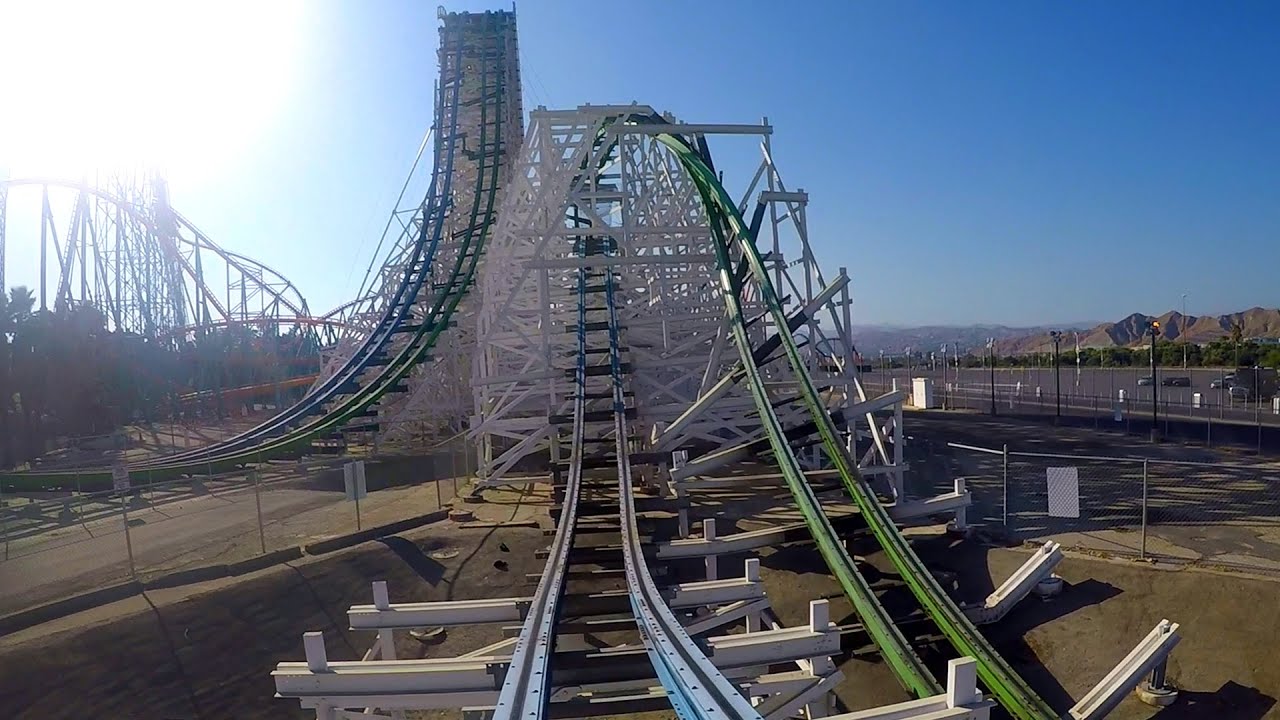 Twisted Colossus 4K Front & Back Seat POV - Six Flags Magic Mountain