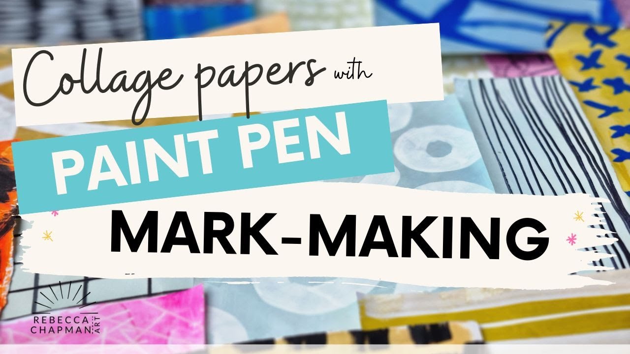 Transform Your Collage Papers with Paint Pen Magic