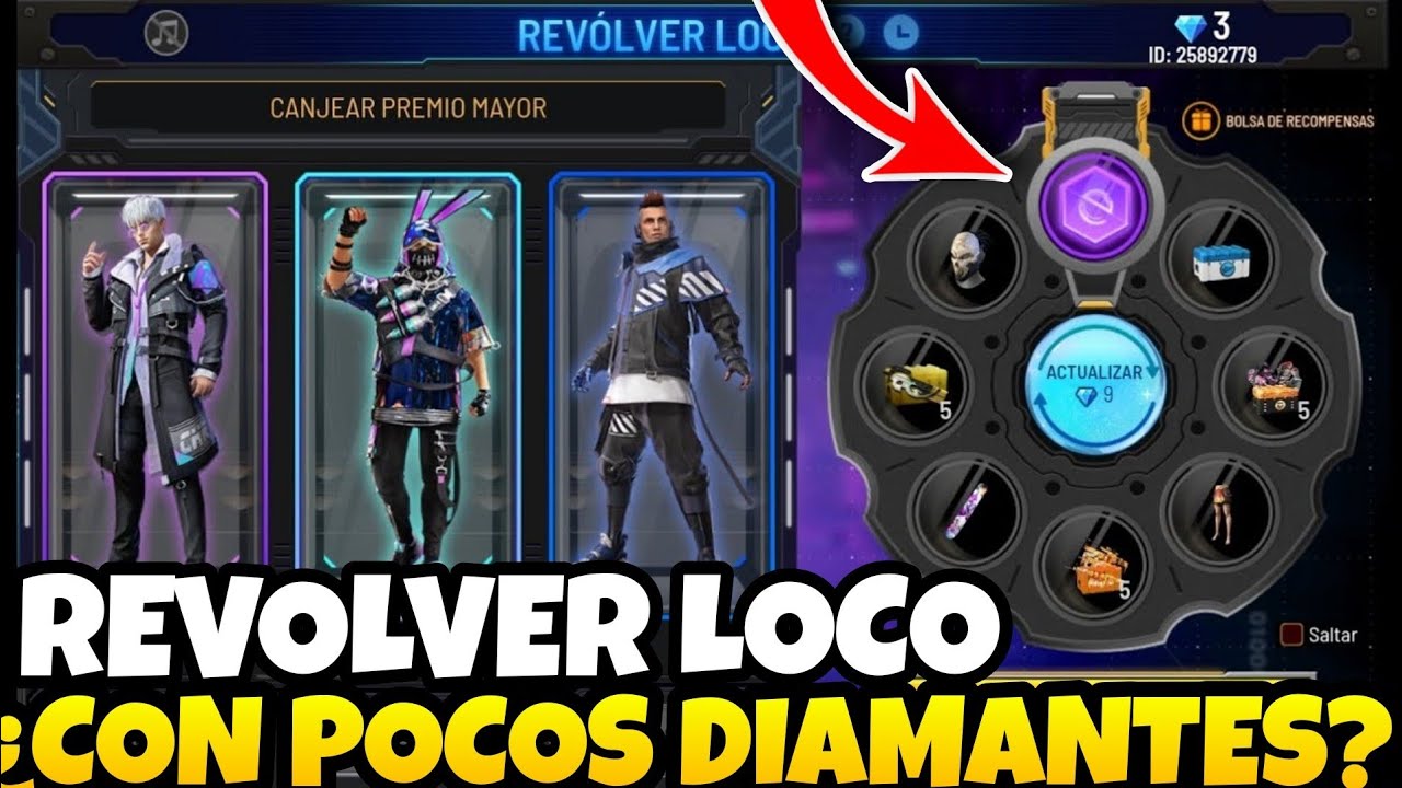 🛑 REVÓLVER LOCO con POCOS DIAMANTES? || Cómo funciona el evento REVÓLVER LOCO de FREE FIRE ¿Estafa?🔥