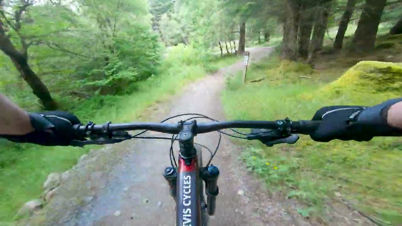 Mtb Trail Riding "Blue Adder" Nevis Range, Fort William, Scotland.