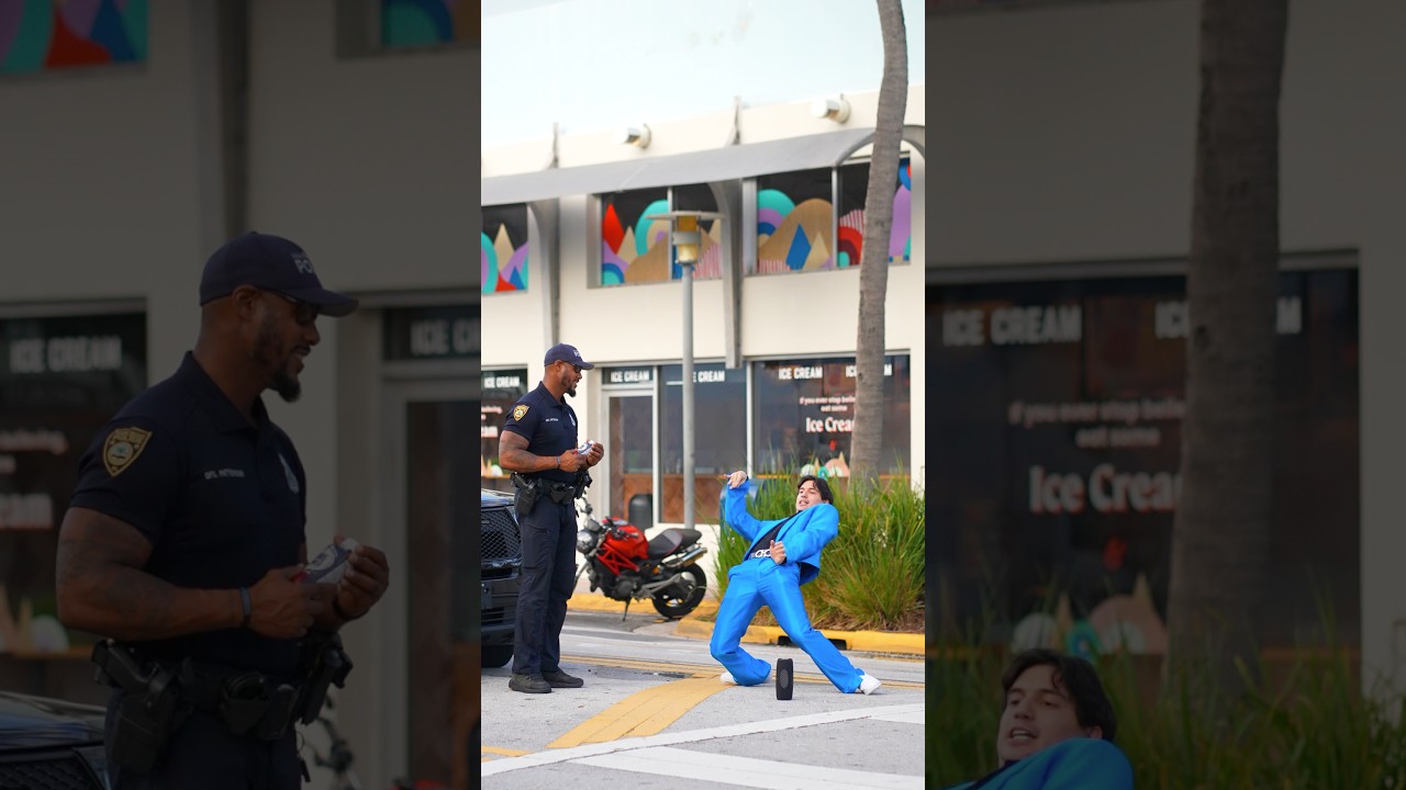 When you challenge a cop to a dance battle 🤣😝