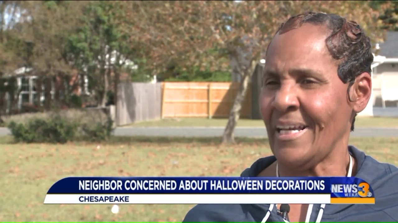 Chesapeake woman says neighbor’s Halloween decorations were racially offensive