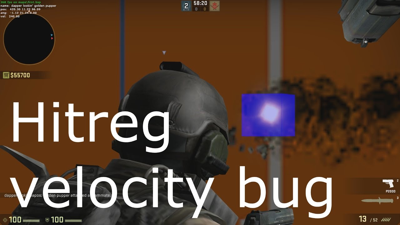 Huge CS:GO hitreg bug (shots displaced by shooter's velocity)