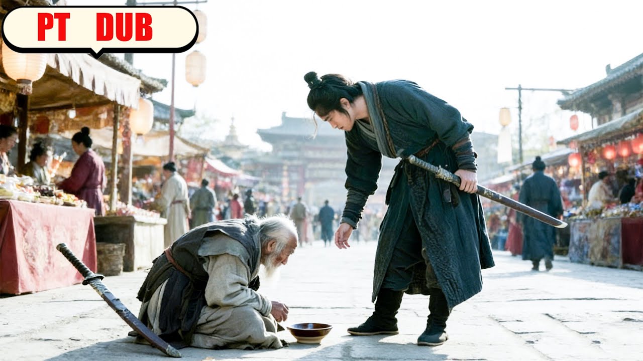 Pobre deu últimas 10 moedas a mendigo, ensinou-lhe espada suprema, triunfou contra o destino!