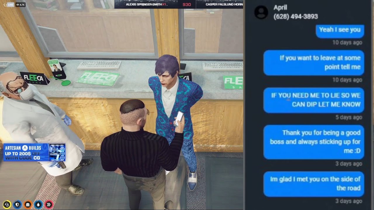 Ramee Miss Mr. K and Reads April's Assistant Text Messages | Nopixel 3.0