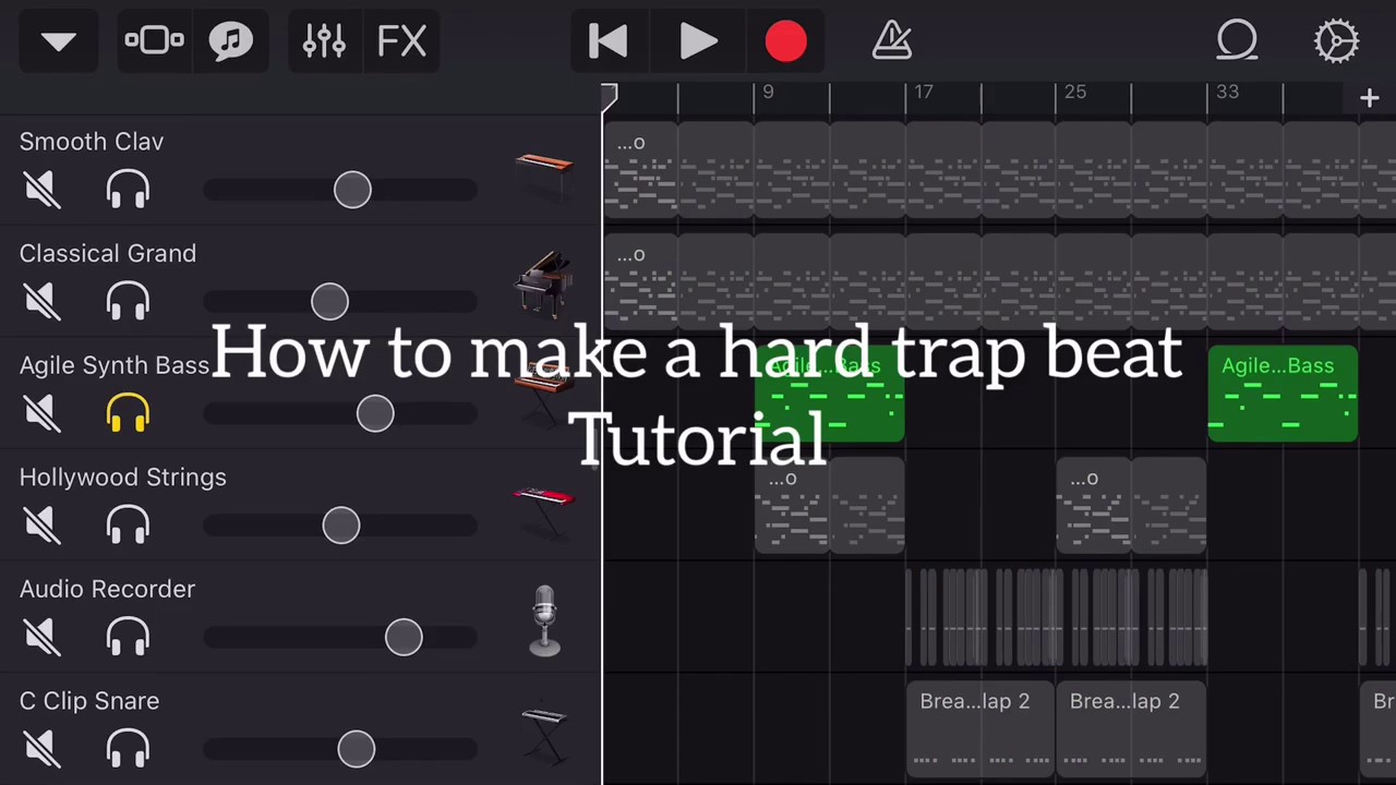 How to make a hard trap beat tutorial (GarageBand IOS)