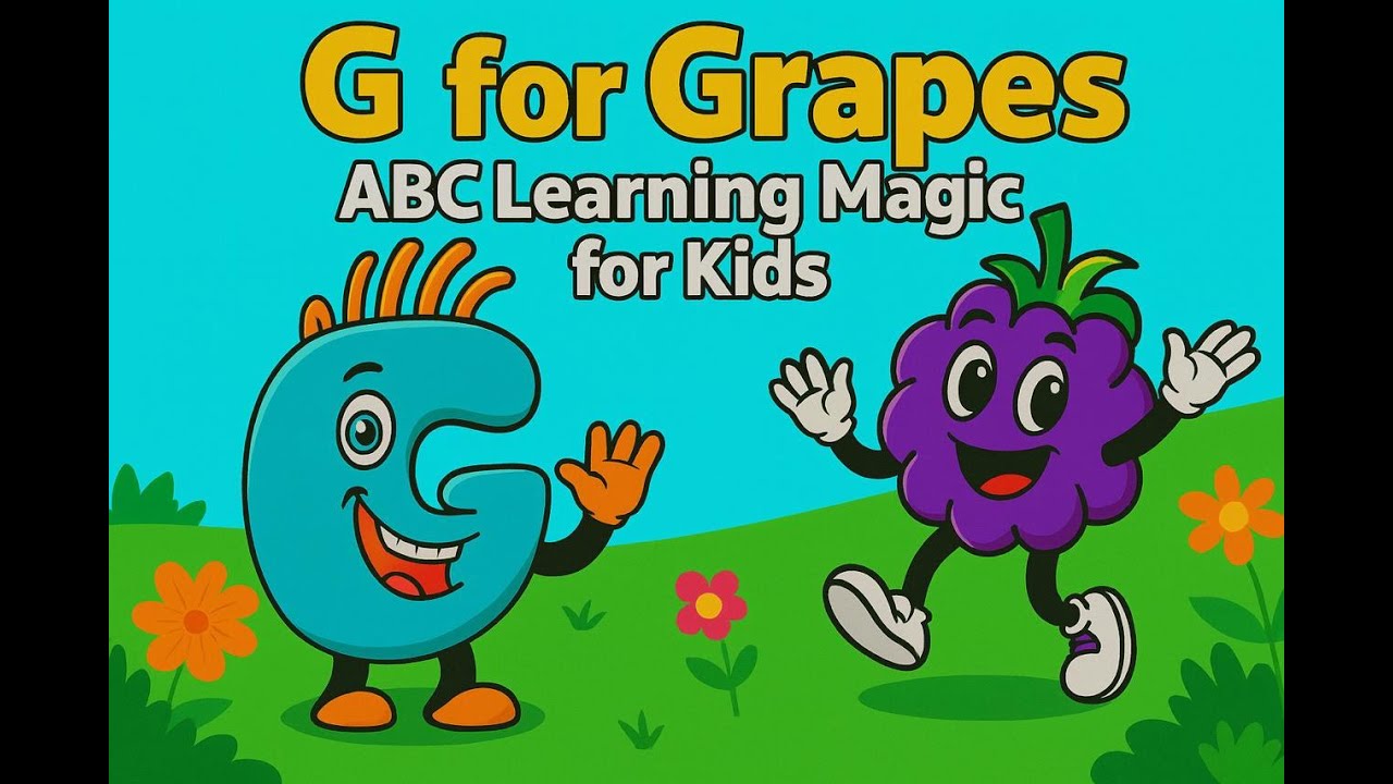 G for Grapes 🍇✨ | Learn ABC with Fun Sounds & Pictures