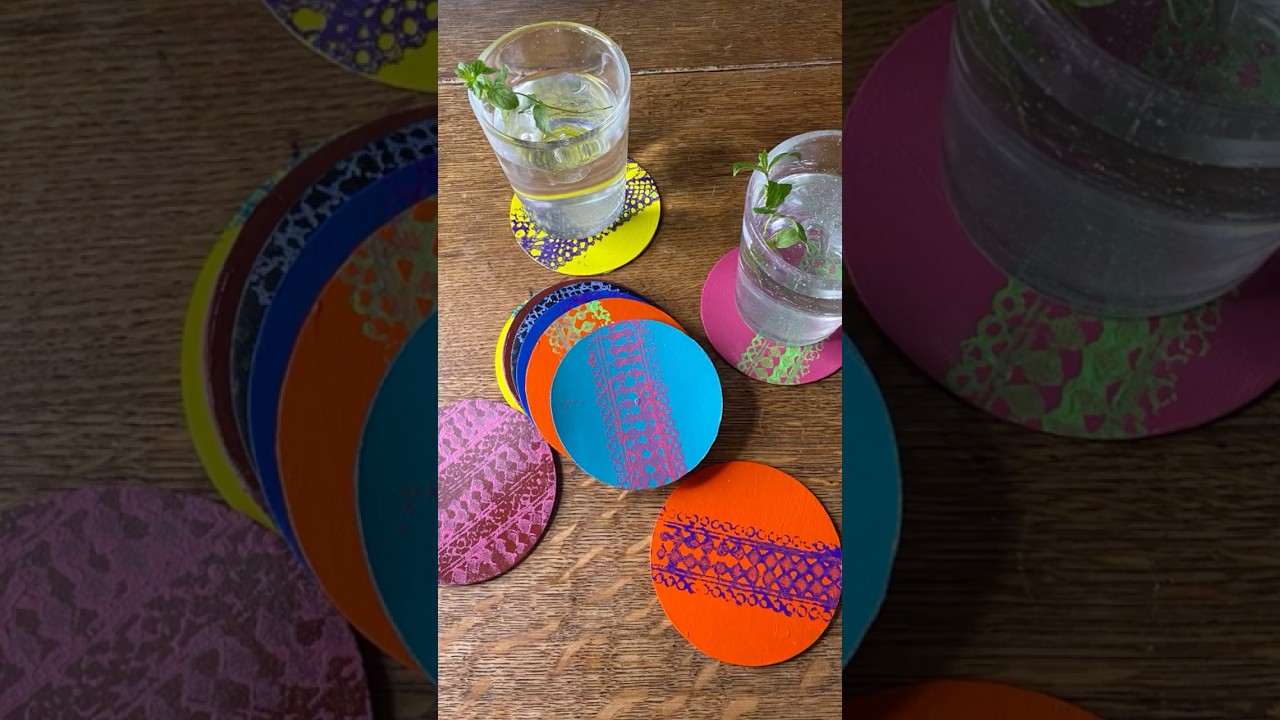 I sottobicchieri fai da te colorati come coriandoli