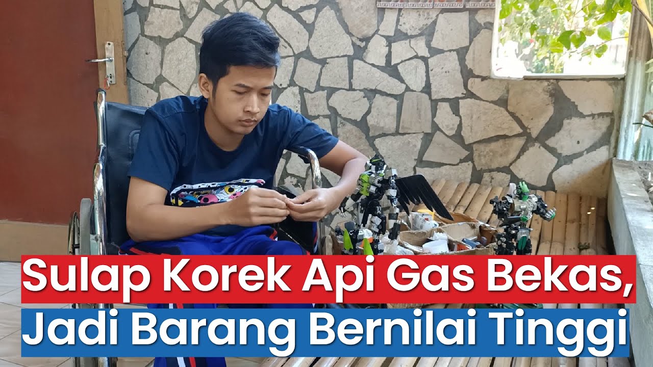 Disabalitas Asal Banyakan Kediri Sulap Korek Api Gas Bekas, Jadi Barang Bernilai Tinggi