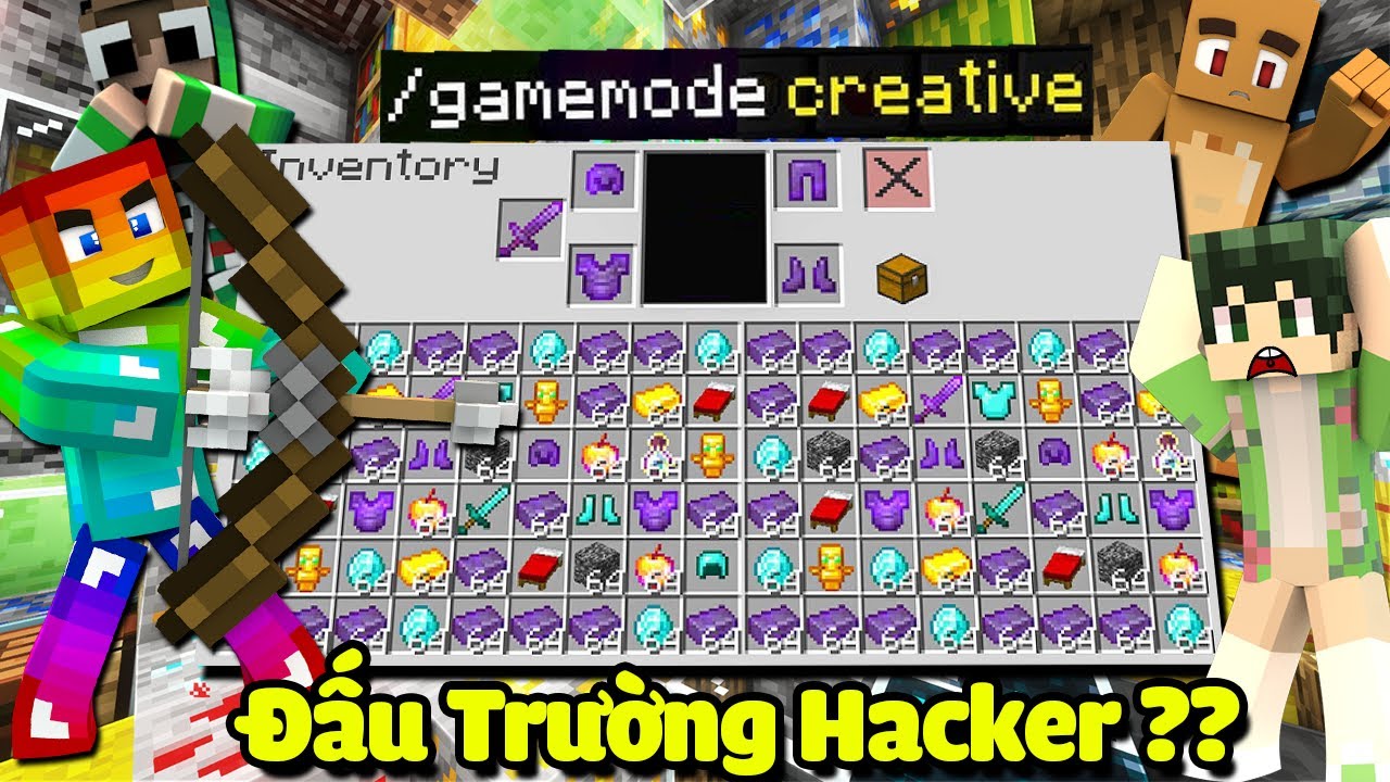 MINI GAME : ĐẤU TRƯỜNG HACKER MINECRAFT ** CHỈ CÓ 5s TRỞ THÀNH HACKER LỎ VÀ KẾ HOẠCH CỦA NOOB