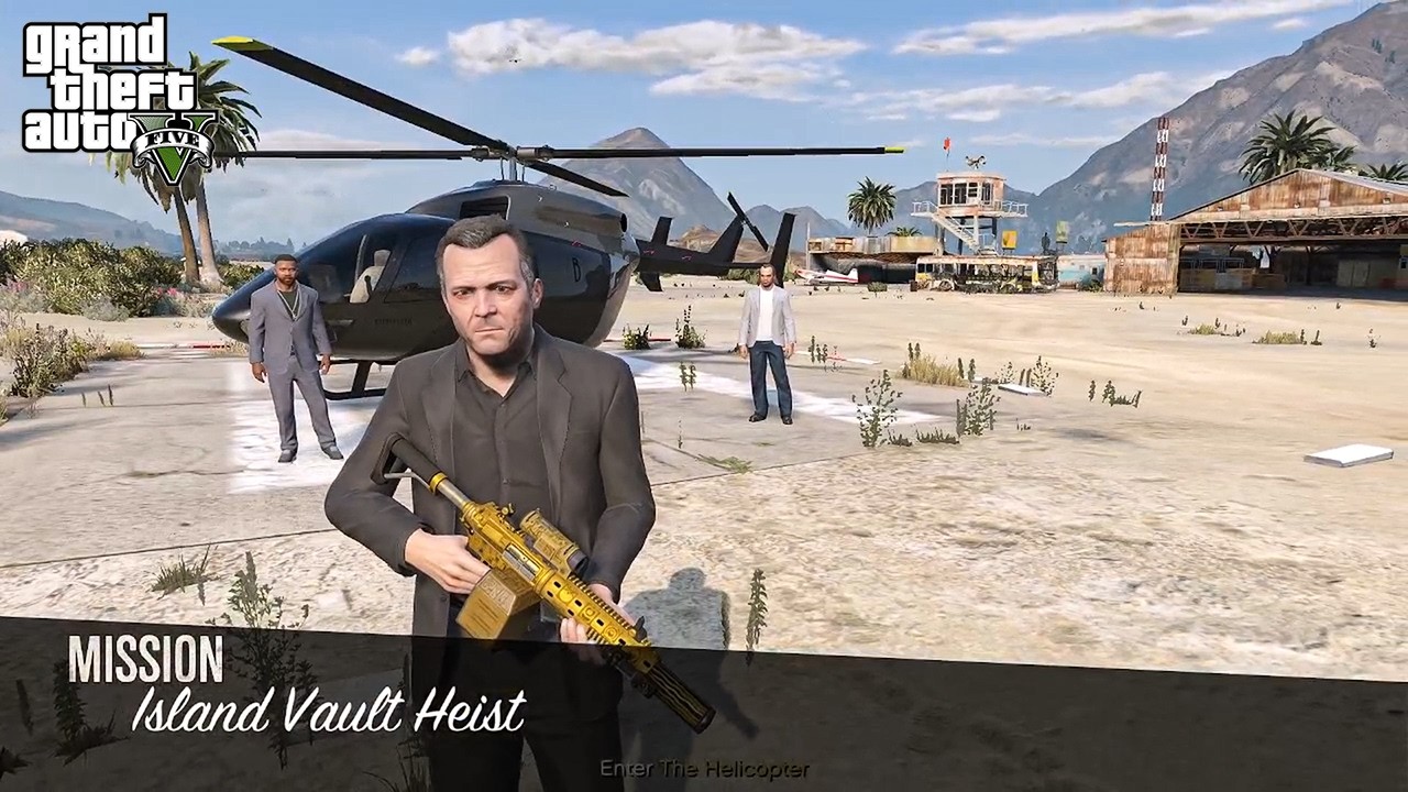 GTA V - Island Vault Heist! Full Mission.