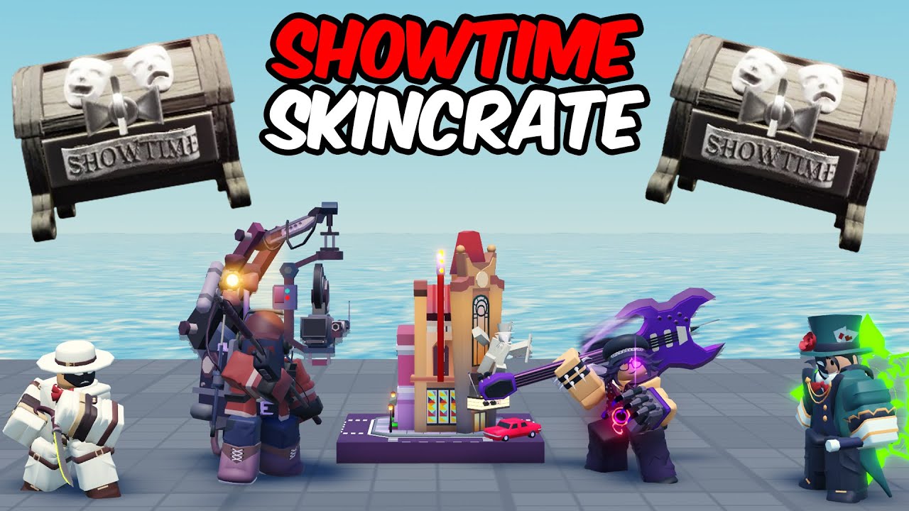 ALL SHOWTIME SKINCRATE SHOWCASE | Tower Defense Simulator | ROBLOX